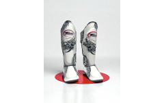 Защита голени Twins Special FSGL10-49 white black - L